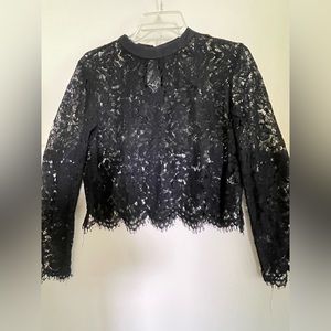 Mustard Seed black lace, long sleeve, top. Great condition.